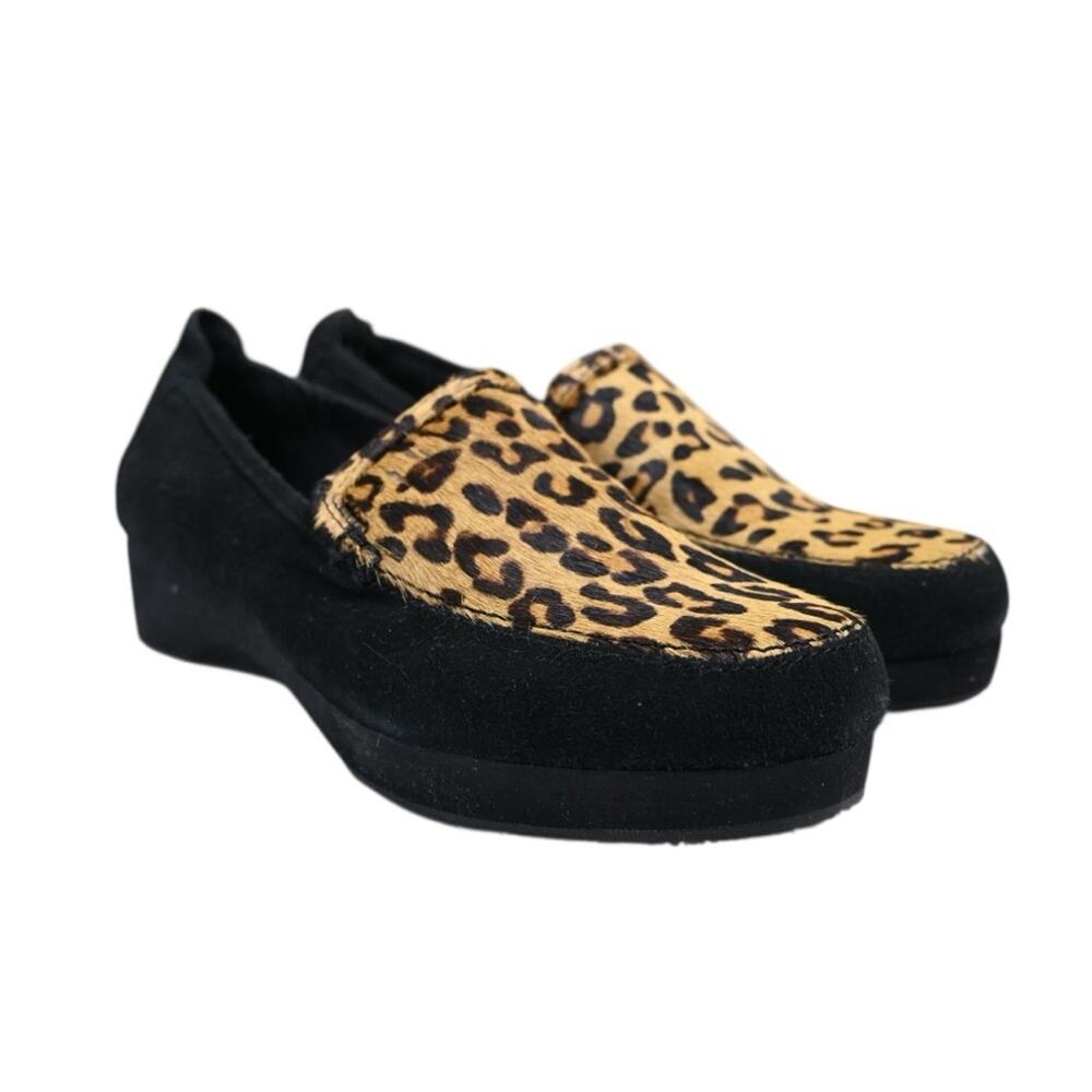 J. Renee Women's 6 Arcade Suede Leopard Platform Loafer NWOB